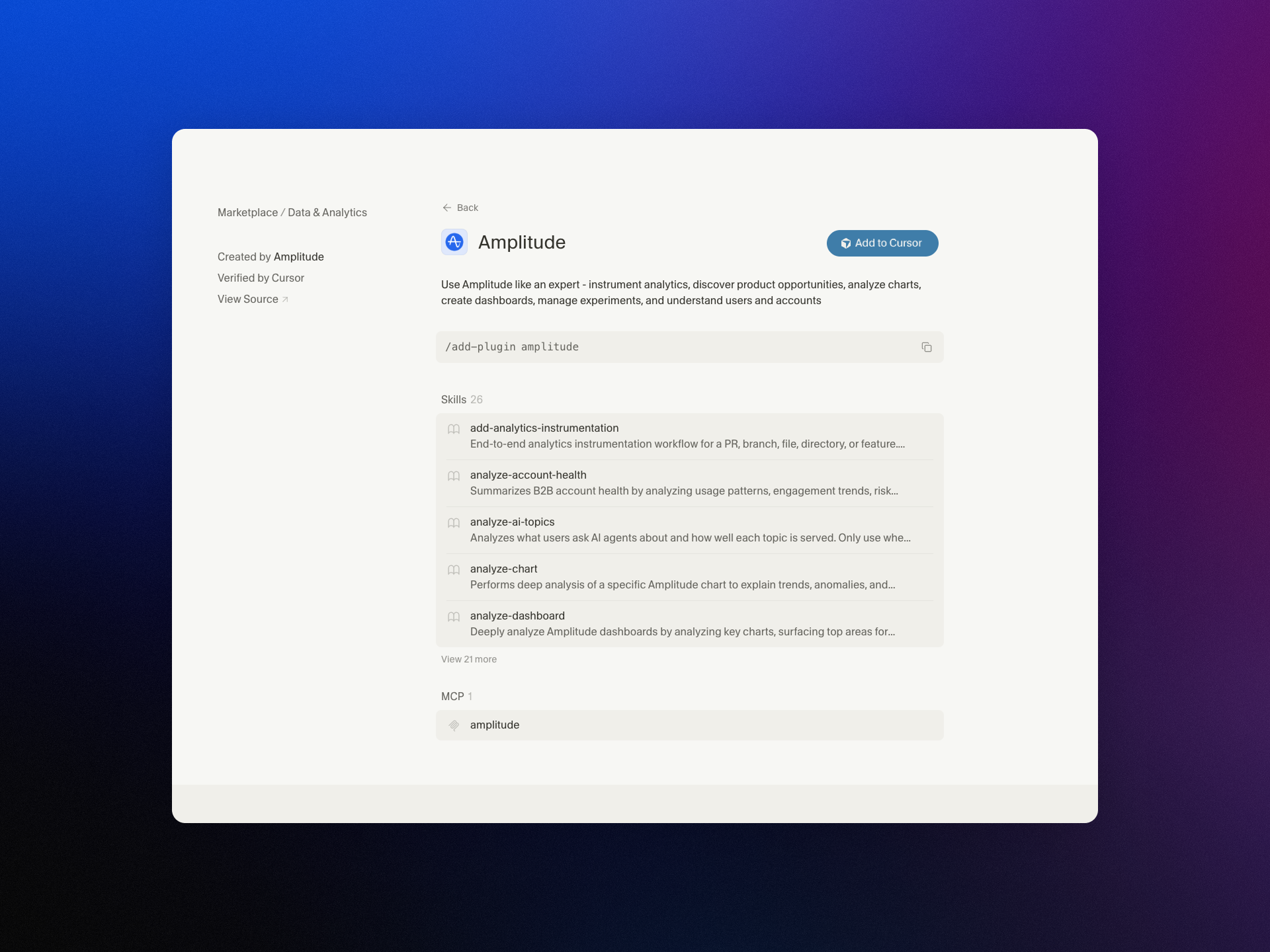Supercharge Claude and Cursor with Amplitude Plug and Play: Your AI Analytics Expert in One Install
